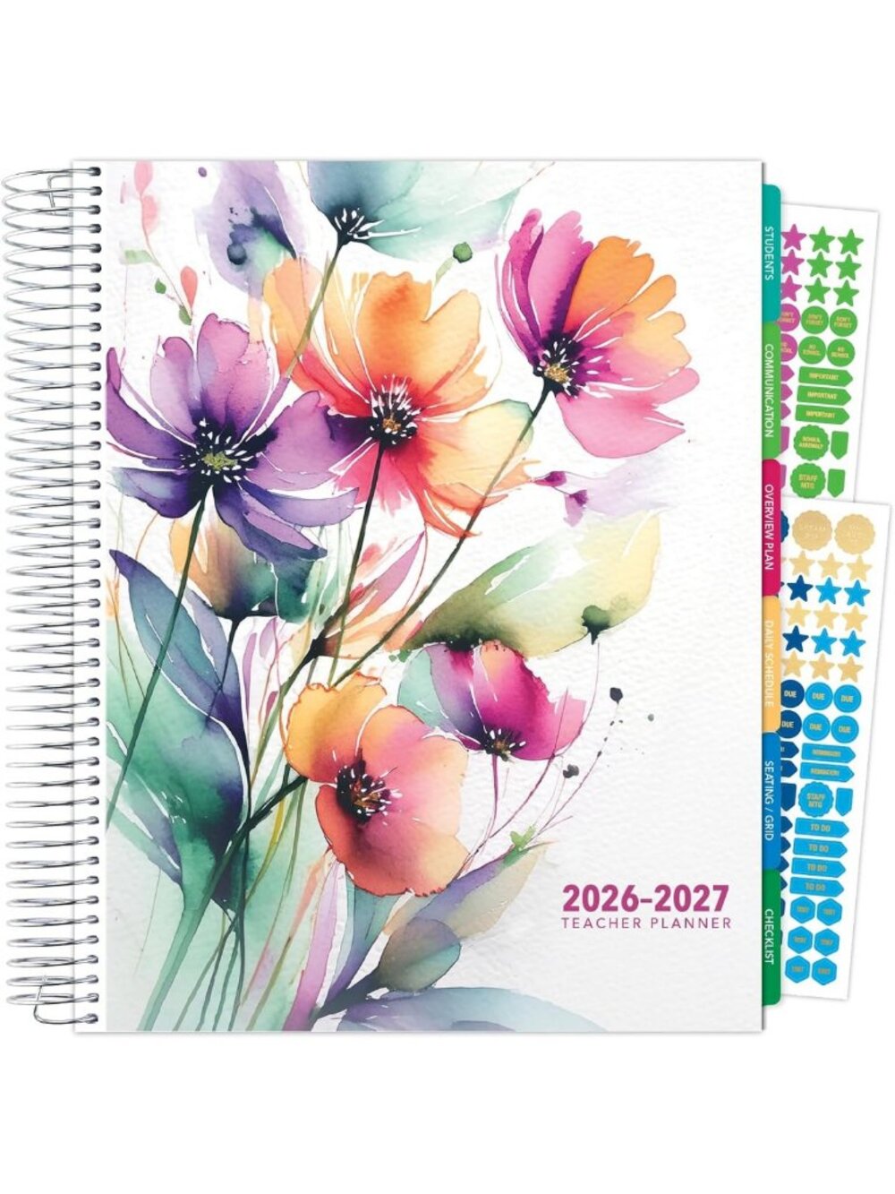 Deluxe Teacher Planner 2026-2027 | Daily, Weekly, Monthly Organizer | 8.5x11